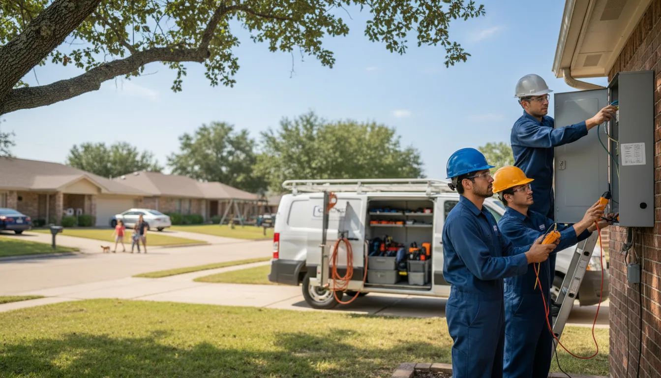 Certified electrician providing emergency electrical services in Irving, TX